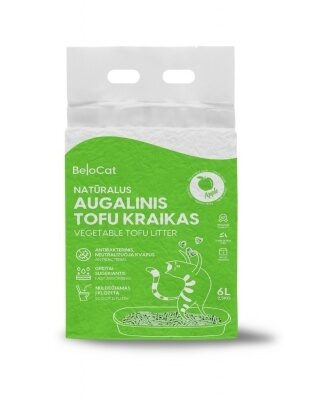 Pakaiši kaķu tualetēm BeloCat Tofu Clumping Cat Litter Apple 6l